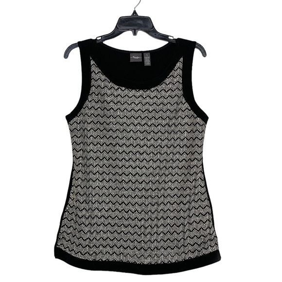 Chico's Travelers Classic Chain Mesh Tank Size 1 - Picture 4 of 6